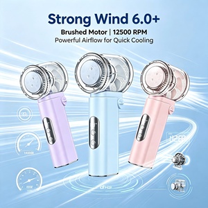 Ventilador de Mano Azul con Logotipo, Ventilador de Mano USB, Ventilador de Mano Comercial, Venta al por Mayor - Product Image 2