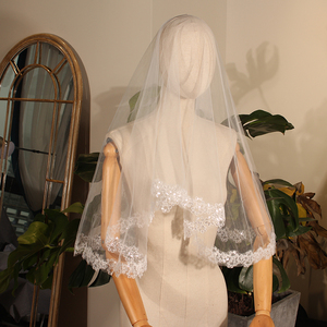 Stile di Tendenza di modo Del bordo Del Merletto Veli da sposa Velo Da Sposa Per Le Donne - Product Image 2