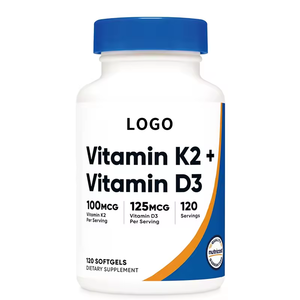 Cápsulas Blandas de Vitamina D3 y <span class=keywords><strong>K2</strong></span> de Alta Potencia para el Sistema Inmunológico y Huesos Fuertes, Fabricante de Fórmula Personalizada - Product Image 1