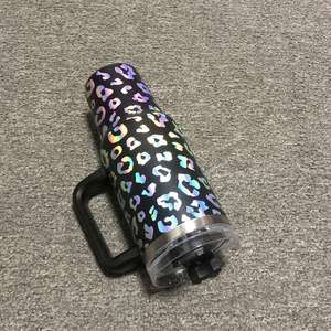 Termo de Acero Inoxidable DD1496 de 40 oz con Aislamiento al Vacío, Vaso Térmico de Aventura con Asa, Taza de Viaje con Diseño de Leopardo, Taza para Auto y Oficina - Product Image 3