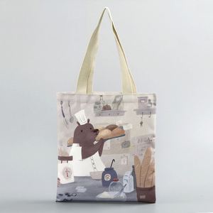 Sacs de plage surdimensionnés en toile de coton, sacs artistiques tendance, faits main, avec logo personnalisé imprimé, poche, fermeture éclair, poignée non tissée, soie - Product Image 2