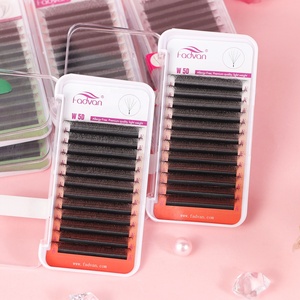 Lujo negro Premium 3Dw 5Dw suministros de extensión de pestañas Natural profesional al por mayor visón seda coreana FADVAN <span class=keywords><strong>YY</strong></span> W pestañas - Product Image 1
