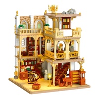La Librerie d'Architecture Européenne 57015 Briques de Construction Modèle Cadeau de Noël 3208+ pièces/ensemble Incluant les Lumières LED
