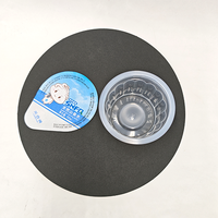 Gobelet en plastique de 100 ml pour eau pure avec couvercle en aluminium, gobelet pour jus d'orange