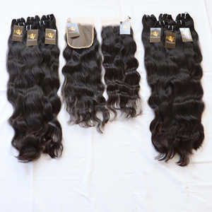 Mechones de cabello humano indio con encaje Frontal Hd, cabello sin procesar, 100% virgen, venta al por mayor de fábrica - Product Image 2