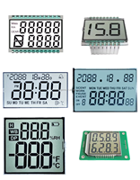 TN personnalisé 6 chiffres 7 segments écran LCD fond noir texte blanc affichage industriel Instrument Segment Code noir blanc