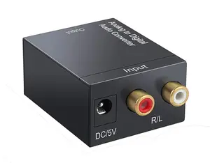 Fabricante de alta calidad CCTV óptico RCA L/R analógico a SPDIF/convertidor de audio digital coaxial