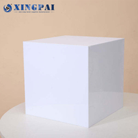 XINGPAI Fournitures Hôtelières Présentoirs Buffet Rectangulaires en Acrylique Blanc pour Aliments