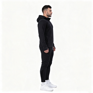 <span class=keywords><strong>Tuta</strong></span> Sportiva da <span class=keywords><strong>Uomo</strong></span> Personalizzata con Logo, Set Due Pezzi per Fitness, Palestra e Jogging, Vendita all'Ingrosso - Product Image 5