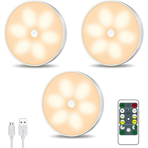 ไฟ LED แบบชาร์จ USB รุ่นใหม่ วัสดุ ABS สำหรับตู้ ตู้เสื้อผ้า ห้องครัว ห้องนอน พร้อมเซ็นเซอร์ตรวจจับความเคลื่อนไหว สีขาว - Product Image 1