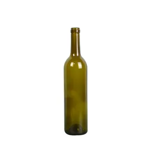 750มิลลิลิตรสีเขียว Claret บอร์โดขวดแก้วไวน์ขายส่งราคา CY-1094