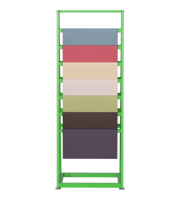 Présentoir en tissu métallique présentoir vertical pour tapis présentoir en tissu multicouche prend en charge la personnalisation directe en usine