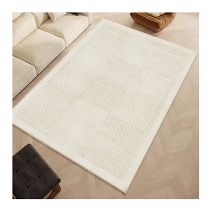 Tapis moderne style crème, tapis de luxe vintage français pour chambre à coucher, tapis de luxe pour chevet, tapis style crème populaire - Product Image 3