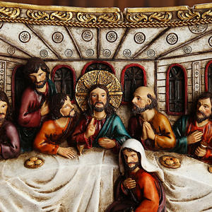 Escultura en Relieve de <span class=keywords><strong>la</strong></span> Última <span class=keywords><strong>Cena</strong></span>, Decoración Sagrada, Estatuas Religiosas, Artesanía Religiosa Navideña - Product Image 4