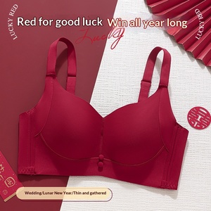 Ensemble de lingerie sans couture brillant, style gothique, push-up, anti-affaissement, pour femmes, soutien-gorge qui resserre et unifie la poitrine, pour grandes et petites poitrines - Product Image 3