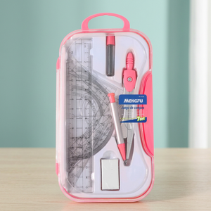 Set di Compassi Pastello Mengfu M-0048 da 7 Pezzi in Azzurro/Rosa/Verde per Studenti, Scuola e Ufficio, Prodotto in Cina - Product Image 3