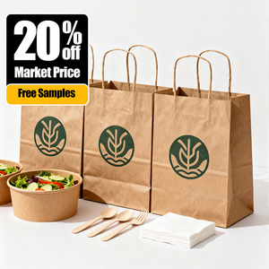 Bán buôn Kraft Túi tote giấy cho cà phê cửa hàng tùy chỉnh in túi giấy mua sắm với giấy xử lý - Product Image 1