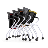 Chaise de bureau moderne à dossier haut sans roulettes pour le personnel de bureau, prix bas, vente en gros d'usine