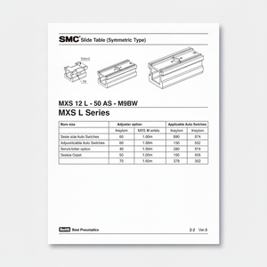 SMC Pneumatics Air Slide <b>Table</b> MXS12L-10 - Product Image 1