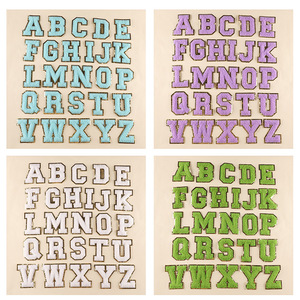 Bán buôn tùy chỉnh 3D thêu Thư Các Bản vá lỗi tự làm nhiệt sắt Chenille với tự dính trên Hoodies - Product Image 5