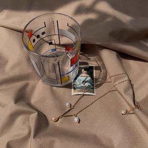 Collar de Oro de 14K, Estilo Retro Francés 'Hermana Hada', Collar de Fuegos Artificiales Humanos con Perla Natural, Estilo Delicado - Product Image 3