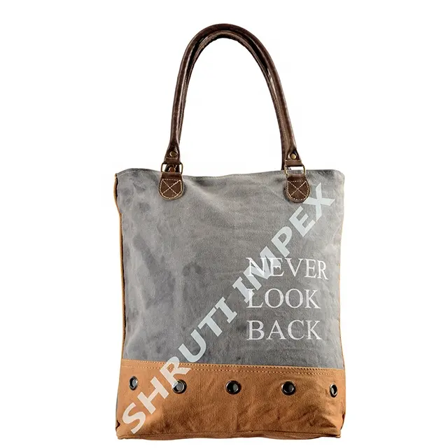 Bolsa de sacola de algodão para loja de compras e sacola promocionais de arte
