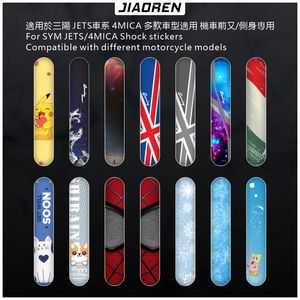 Adesivo Decorativo per Forcella Anteriore e Ammortizzatore per <span class=keywords><strong>SYM</strong></span> Tri-Yang <span class=keywords><strong>FIDDLE</strong></span> 4MICA JET SL <span class=keywords><strong>125</strong></span>/158, Adesivo Colorato per Moto - Product Image 1