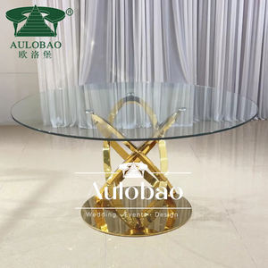 Ensemble de table à manger de luxe pour 8 personnes avec chaises, plateau en verre et base en acier inoxydable - Product Image 6