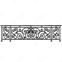 Rampe d'escalier en fer forgé haute résistance, garde-corps en fer galvanisé à chaud, motif et dimensions personnalisés disponibles