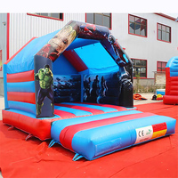 Château gonflable en PVC personnalisé avec toboggan aquatique, piscine et fosse à balles, souffleur télécommandé, installation facile pour mariages et fêtes