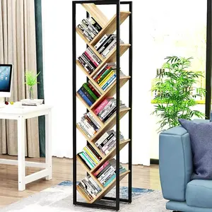 Étagère moderne en forme d'arbre avec rangement fonctionnel Bibliothèque créative en métal et bois pour chambre cuisine salle de bain Design OEM - Product Image 6