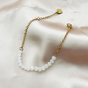 2025 Wholesale Summer Jewelry Colorful Natural Stone <b>Beads</b> <b>Bracelets</b> Stainless Steel Chains <b>Bracelets</b> for Women - Product Image 5