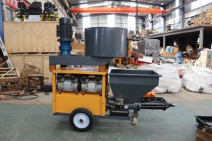 Mesin semprot Mortar elektrik profesional, semen dinding dengan Mixer, mesin plester dinding Mortar kecil untuk konstruksi - Product Image 2