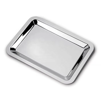 Plateau de service en plaqué argent antique avec logo personnalisé Plateau en argent de forme rectangulaire décoratif pour récompenses et cadeaux