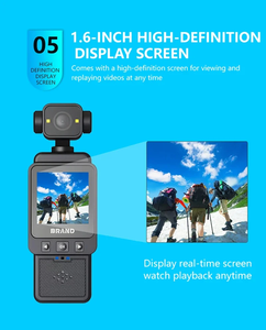 Caméra numérique Wifi 4K DV01 avec écran LCD arrière de 1,6 pouce, vidéo 180 °   Enregistreur étanche avec rotation d'écran - Product Image 5