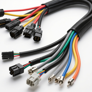 Faisceau de câbles avec connecteurs adaptateurs, à code couleur, âme en cuivre, isolé en PVC, pour installation statique d'armoires PLC industrielles - Product Image 1