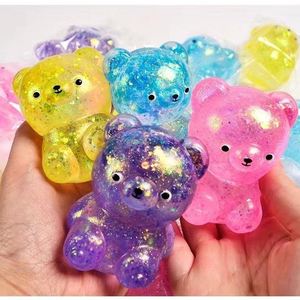Flashy Bear <b>Squishy</b> Toy | Soft & Sparkly Stress Reliever for Kids and Adults | Colorful Fidget Fun - Product Image 2