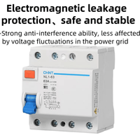 Disjoncteur différentiel magnétique Chint RCCB NL1-63 2P 63A 30mA 6kA