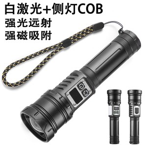 ไฟฉายซูมแบบชาร์จไฟได้พร้อมตัวหรี่แสงและไฟ LED สำหรับใช้งานกลางแจ้ง ตัวเครื่องทำจากอลูมิเนียมอัลลอยด์ แสงสีขาว - Product Image 5