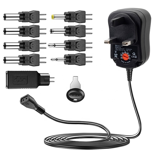 12W Universal Power Supply 3V 4.5V 5V 6V 7.5V 9V 12V Adjustable Variable Ac Dc Adapter