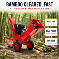 Broyeur de bois à essence 15 CV Kesen 420cc 120mm, mobile sur remorque, avec trémie en acier, déchiqueteur et broyeur de jardin, certifié CE ISO