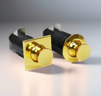 Serrure encastrée à ouverture par pression et bouton-poussoir pour meubles de camping-cars, yachts, armoires murales et tiroirs