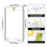 Étui magnétique One Touch 35PT pour cartes, protection UV, sans acide, en acrylique, pour cartes à collectionner, compatible avec les protège-cartes Penny Sleeve
