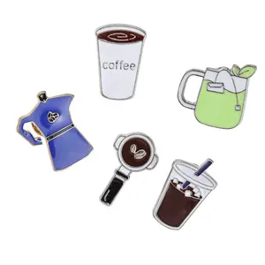 Filtre à goutte à main pour cafetière, bol, tasse, doseur, épingles à bouton en métal, Badge, nouveau poinçon, vente en gros, Badges en émail