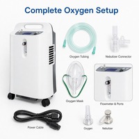 Concentrateur d'oxygène vétérinaire 5DW électrique classe II pour clinique vétérinaire, soins intensifs, chirurgie, haute performance, silencieux, portable, générateur d'oxygène pour animaux, LED