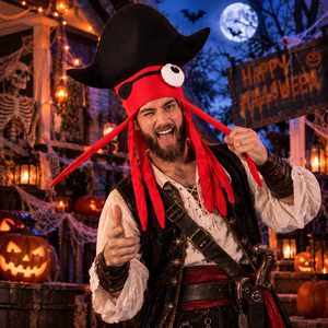 Lustige Halloween-Hüte Neuartige Piraten-Tintenfisch-Krabben-Hummer-Regenbogen-Kostümhüte Kopfbedeckungen für Cosplay Halloween, Karneval, Strand & Meer - Product Image 2