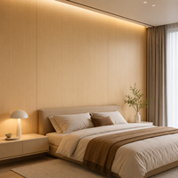 Panel de Pared de Cristal de Carbono Roble Claro, Solución Residencial para Toda la Casa WYRAX