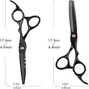 Ciseaux à cheveux en forme d'oiseau noir de 6 pouces, en acier inoxydable chromé, outils de salon de beauté - Product Image 1