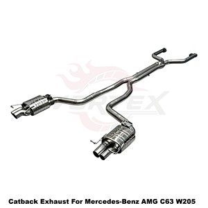 Vortex Street-Performance Stainless Steel <b>Exhaust</b> Setup For Mercedes-Benz AMG C63 W205 - Product Image 3