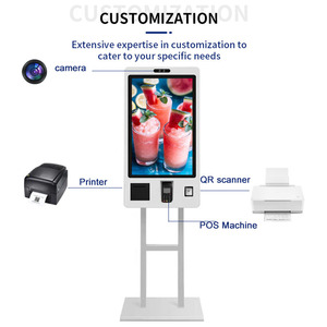 Tự phục vụ đặt hàng & thanh toán <span class=keywords><strong>kiosk</strong></span> đứng Hiển thị màn hình cảm ứng hệ thống POS cho nhà hàng tự trả tiền ứng dụng trong nhà SDK chức năng - Product Image 3